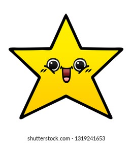 gradient shaded cartoon of a gold star