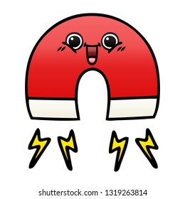 gradient shaded cartoon of a magnet