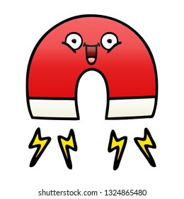 gradient shaded cartoon of a magnet