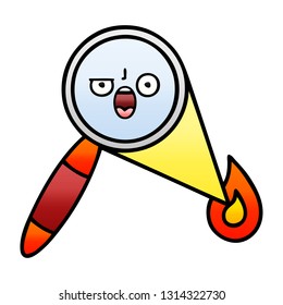 gradient shaded cartoon of a magnifying glass