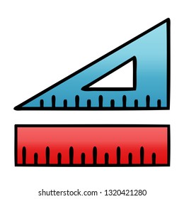 gradient shaded cartoon of a maths set