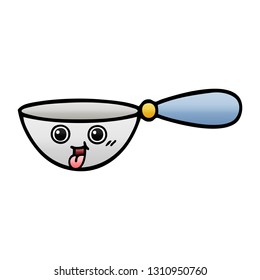 gradient shaded cartoon of a measuring spoon