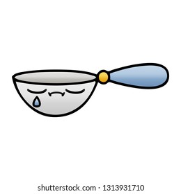 gradient shaded cartoon of a measuring spoon