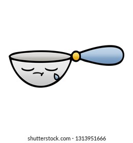 gradient shaded cartoon of a measuring spoon
