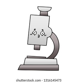 gradient shaded cartoon of a microscope