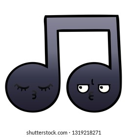 gradient shaded cartoon of a musical note