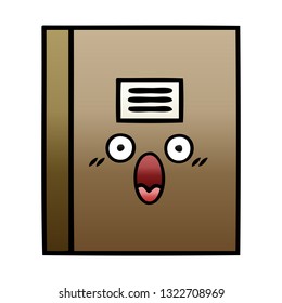 caricatura sombreada de degradado de un bloc de notas