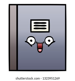 gradient shaded cartoon of a notebook
