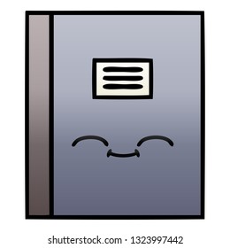 caricatura sombreada de degradado de un bloc de notas