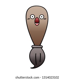 gradient shaded cartoon of a paint brush