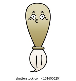 gradient shaded cartoon of a paint brush