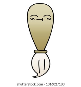 Farbverlauf-schattiger Cartoon einer Farbpinsel