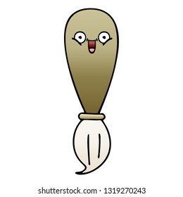 Farbverlauf-schattiger Cartoon einer Farbpinsel