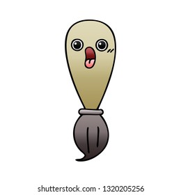 gradient shaded cartoon of a paint brush