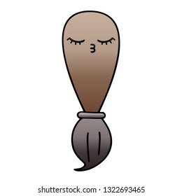 gradient shaded cartoon of a paint brush