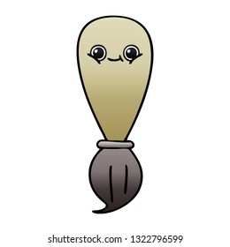gradient shaded cartoon of a paint brush