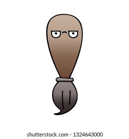 gradient shaded cartoon of a paint brush