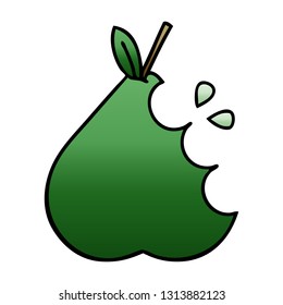 gradient shaded cartoon of a pear