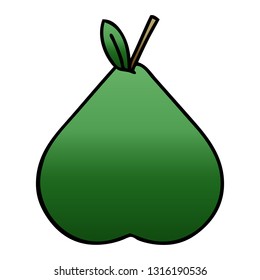 gradient shaded cartoon of a pear