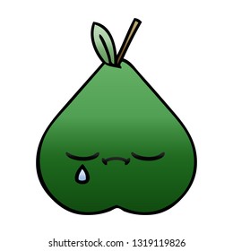 gradient shaded cartoon of a pear