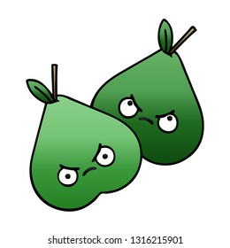 gradient shaded cartoon of a pears