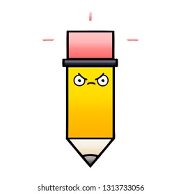 gradient shaded cartoon of a pencil