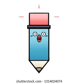 gradient shaded cartoon of a pencil