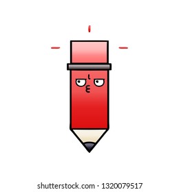 gradient shaded cartoon of a pencil