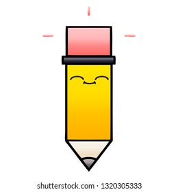 gradient shaded cartoon of a pencil
