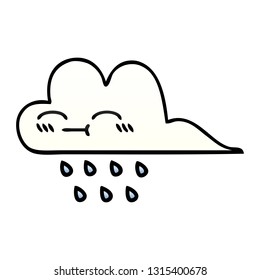 gradient shaded cartoon of a rain cloud