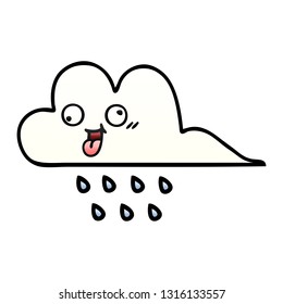 gradient shaded cartoon of a rain cloud