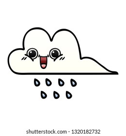 caricatura sombreada de gradiente de una nube