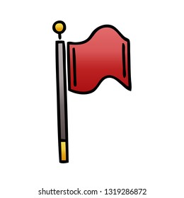 gradient shaded cartoon of a red flag
