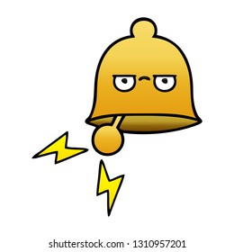 gradient shaded cartoon of a ringing bell