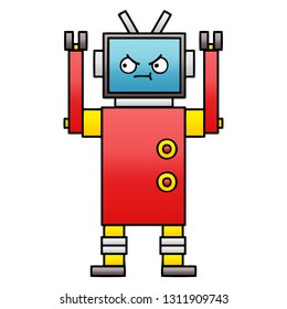 gradient shaded cartoon of a robot