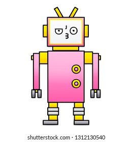 gradient shaded cartoon of a robot