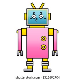 gradient shaded cartoon of a robot