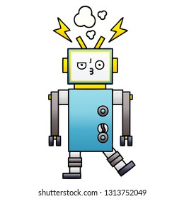 gradient shaded cartoon of a robot
