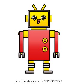 Farbverlauf-Cartoon eines Roboters