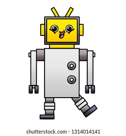 gradient shaded cartoon of a robot