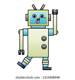 gradient shaded cartoon of a robot