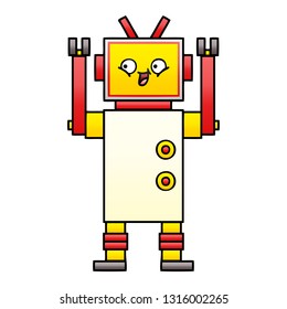 gradient shaded cartoon of a robot