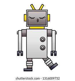 gradient shaded cartoon of a robot