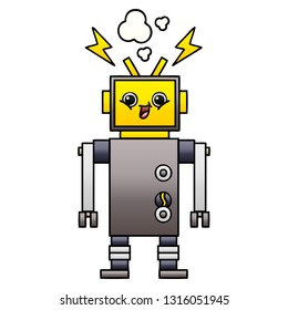 gradient shaded cartoon of a robot