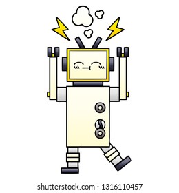 gradient shaded cartoon of a robot