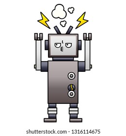 gradient shaded cartoon of a robot
