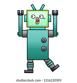 gradient shaded cartoon of a robot