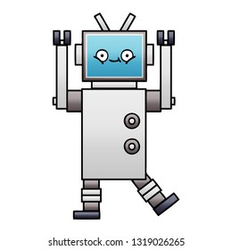 gradient shaded cartoon of a robot