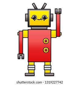 gradient shaded cartoon of a robot