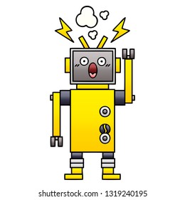 gradient shaded cartoon of a robot